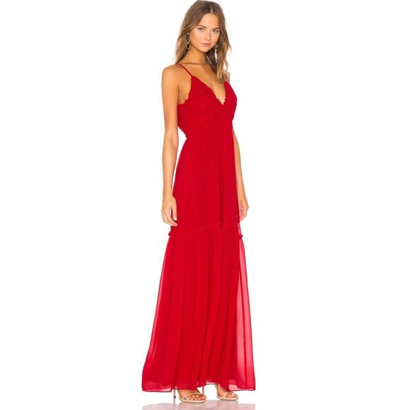 Revolve Tony Gown Lovers & Friends x Majorelle in Red NWOT Size Small - Picture 3 of 4